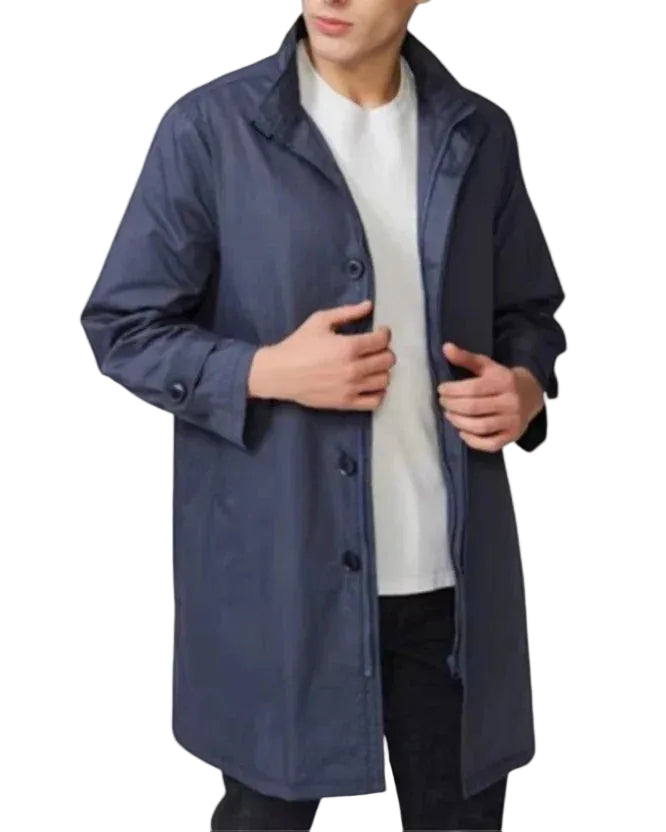 Heren Overjas Lange Minimalistische Stijl 0