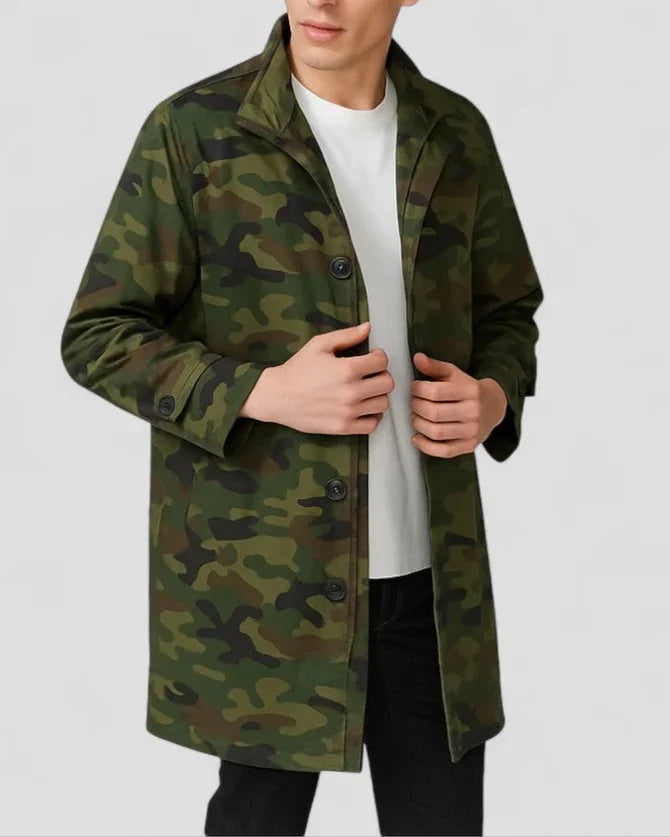 Heren Overjas Lange Minimalistische Stijl 2