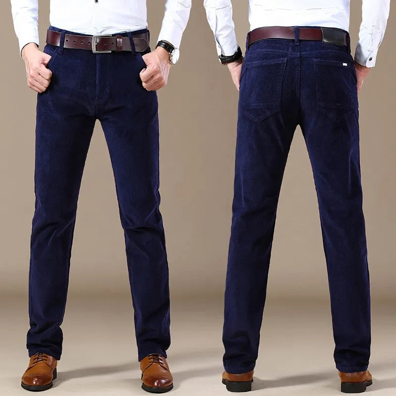 Heren Pantalon Corduroy Stijlvolle Pasvorm 100% Katoen 1