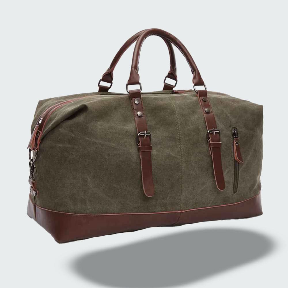 Heren Plunjezak Canvas met Leren Accenten 4