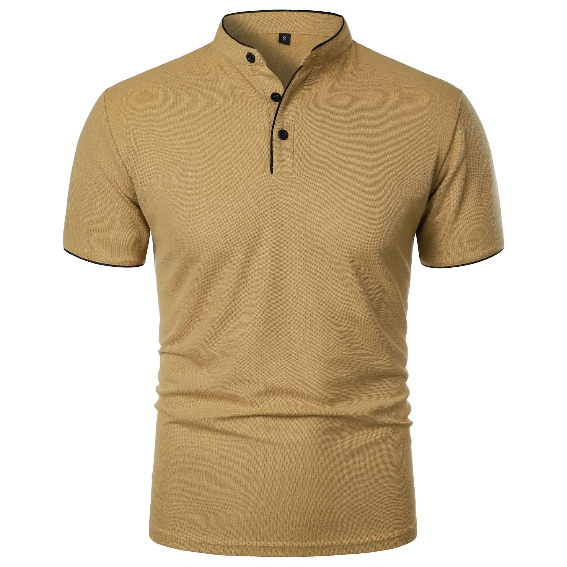 Heren Polo Shirt Korte Mouwen Casual Stijl Ademend Katoen 9