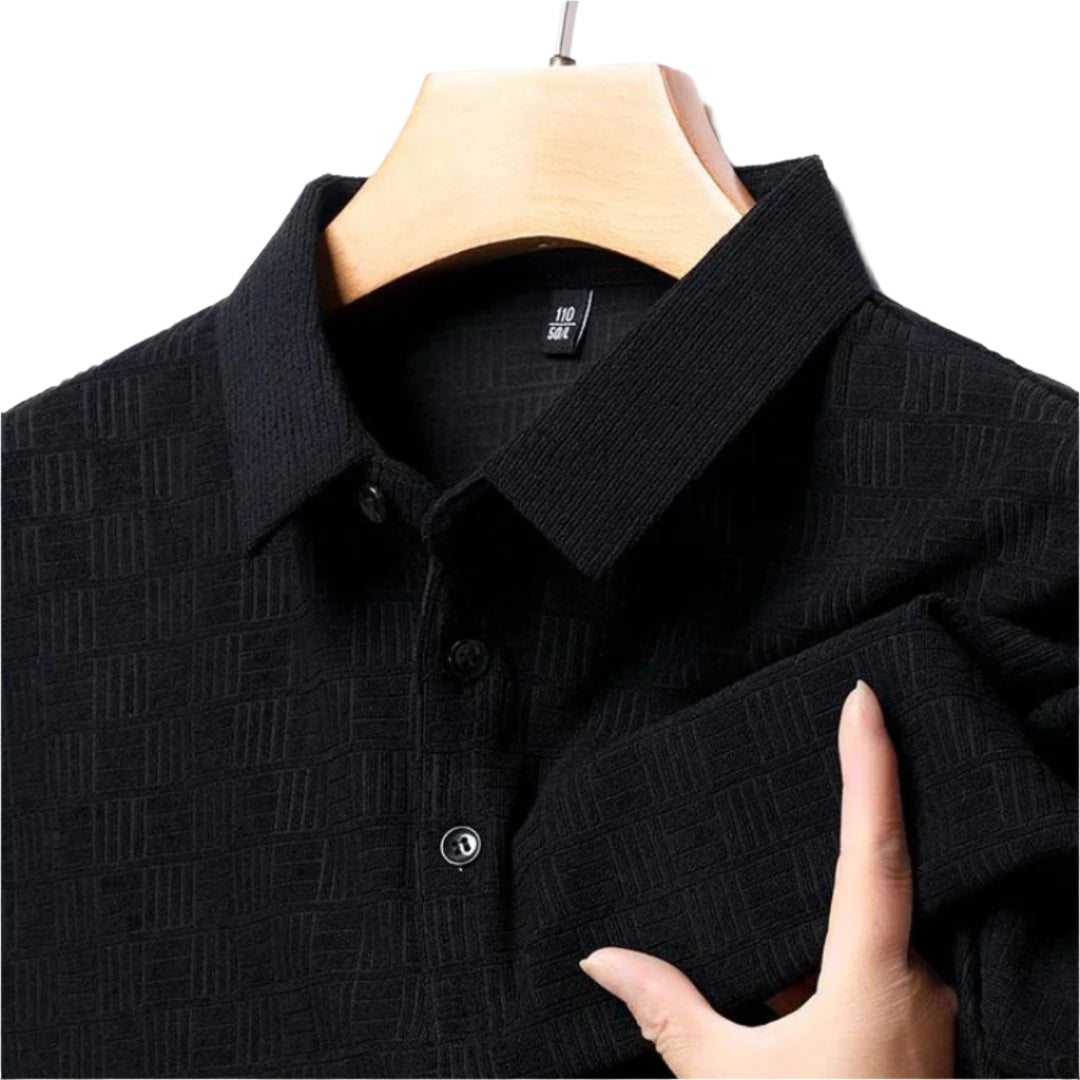 Heren Polo Shirt Ruitpatroon Katoenmix Casual Comfortabel 0