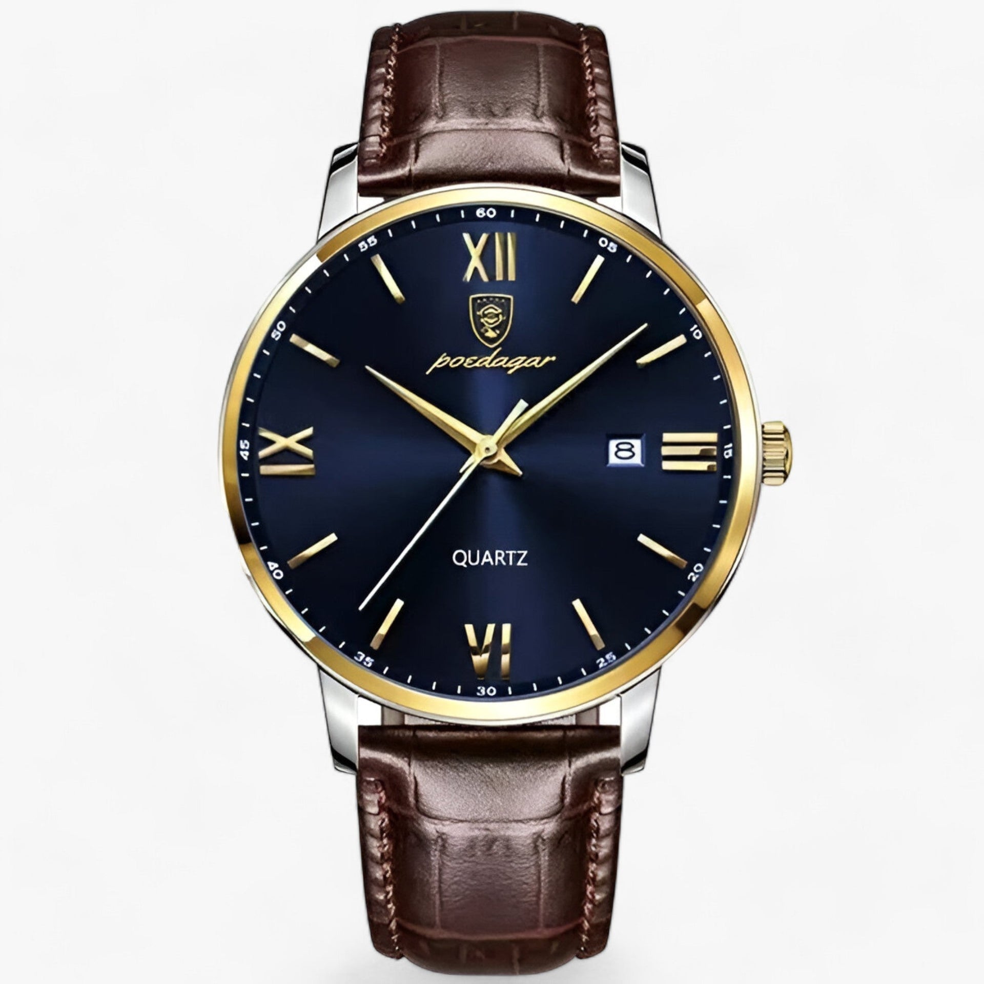 Heren Polshorloge met Leren Band en Quartz Uurwerk 2
