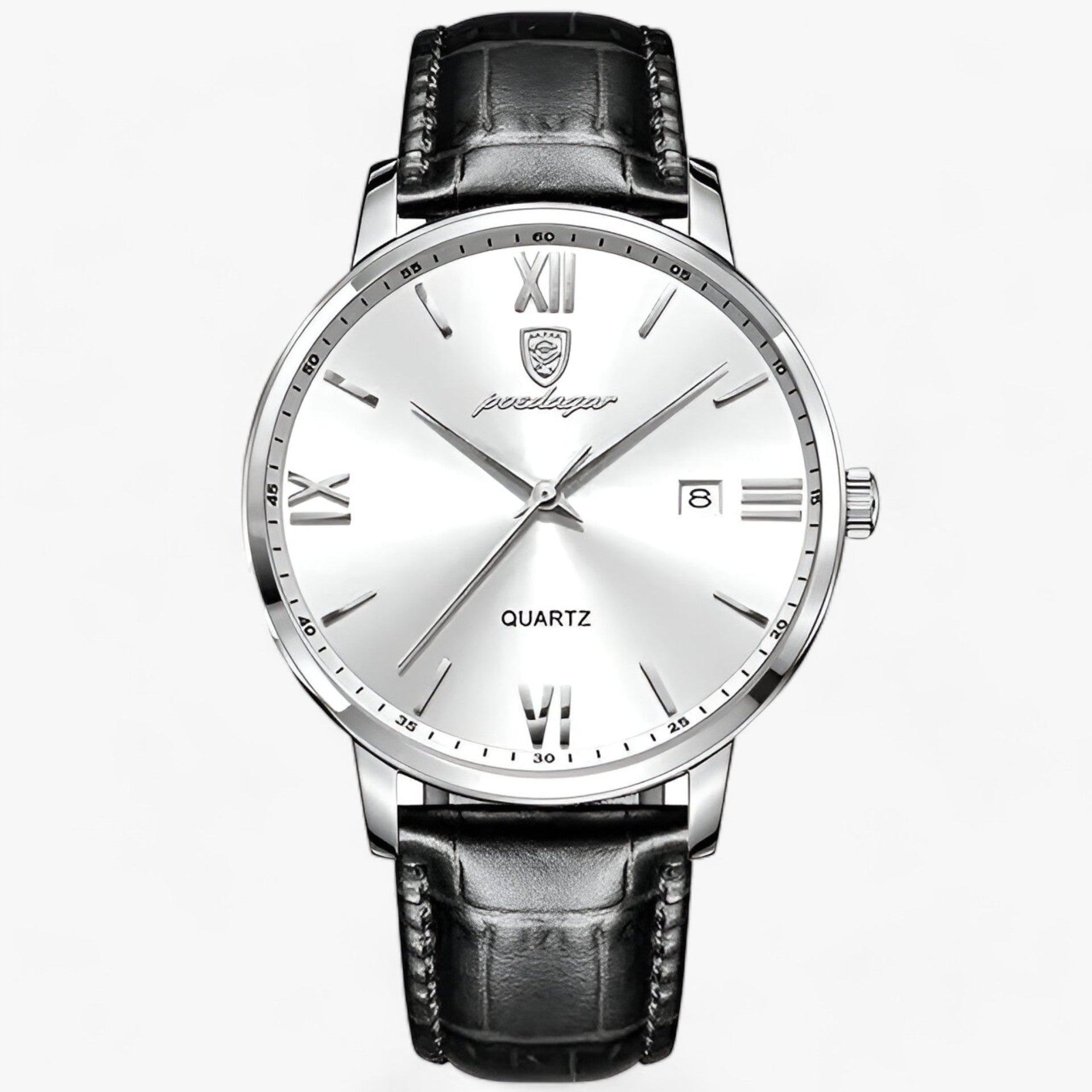 Heren Polshorloge met Leren Band en Quartz Uurwerk 3