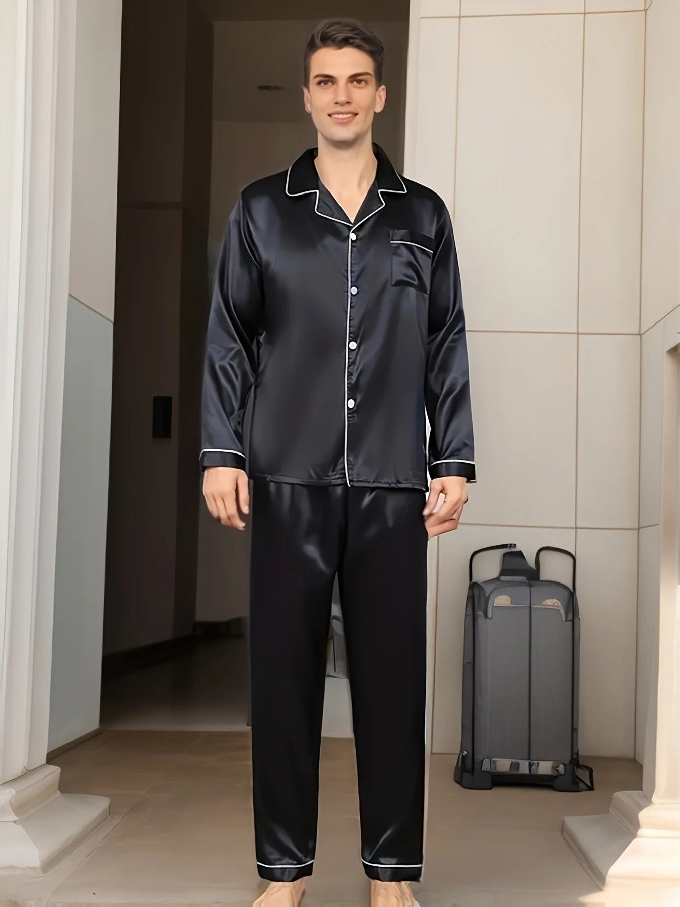 Heren Pyjama Luxe Stijlvol 3