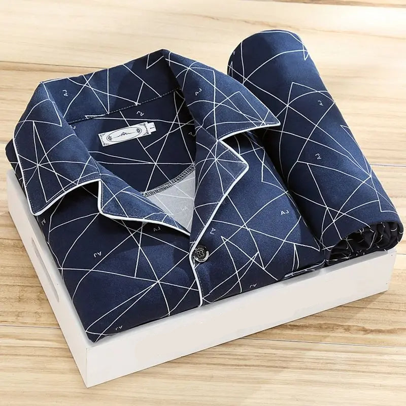 Heren Pyjamaset Klassiek Comfortabel 7