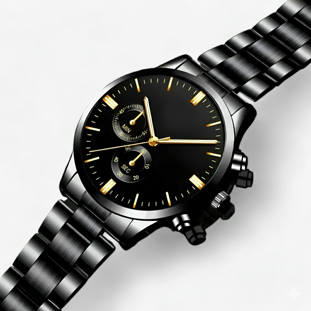 Heren Quartz Horloge Stijlvol Zwart 3