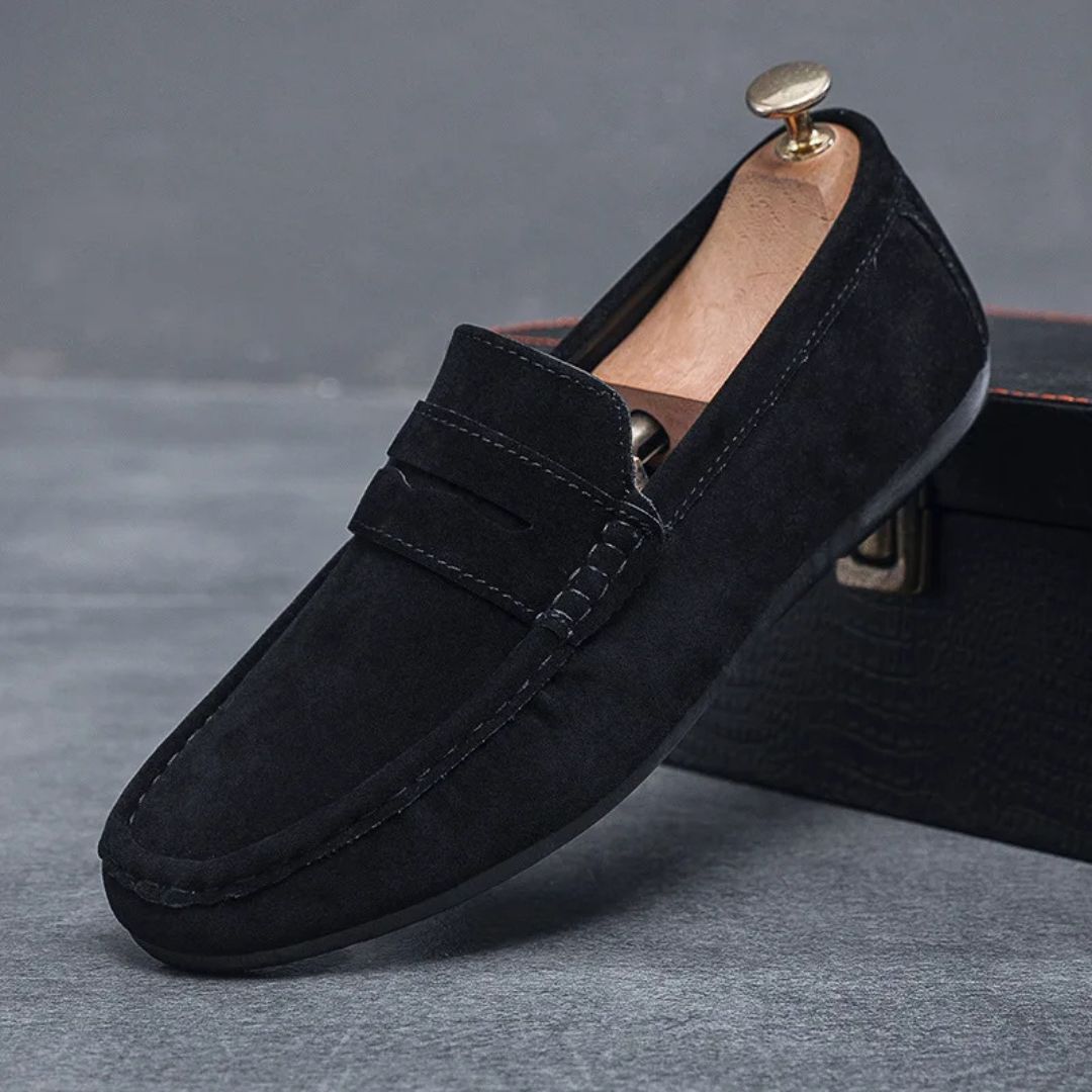 Heren Schoenen Instappers Suède Casual Rubber Zool 1