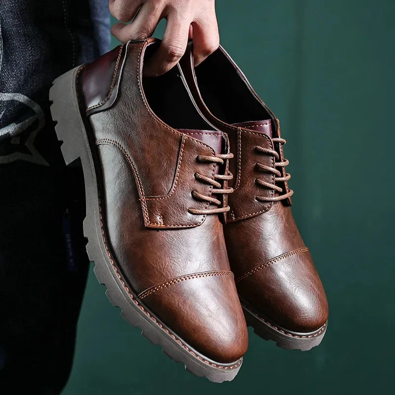 Heren Schoenen Leren Casual British Style 8