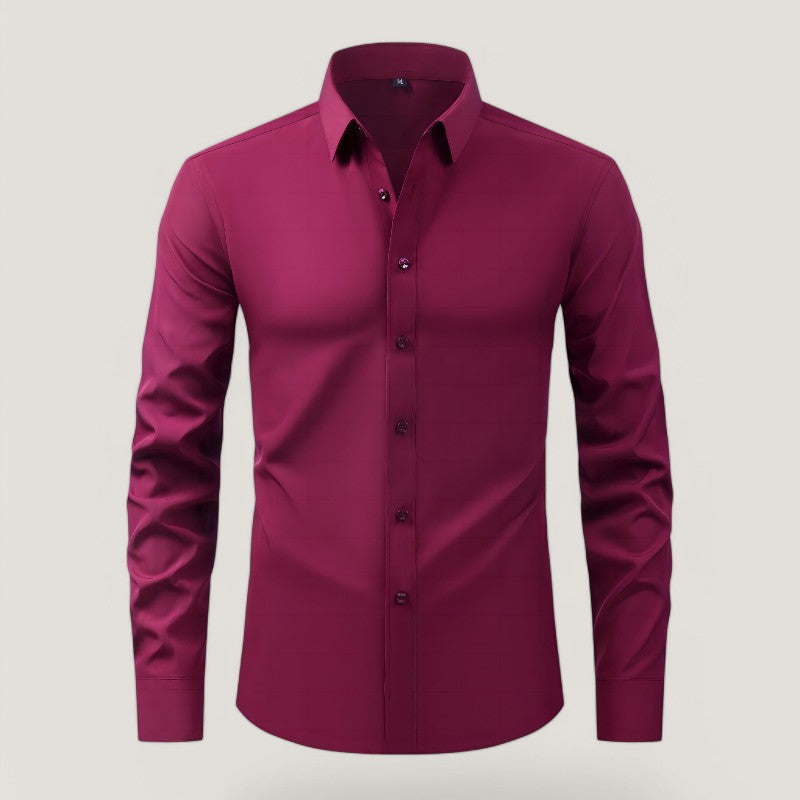 Heren Slim-Fit Overhemd Elastisch en Kreukvrij 3