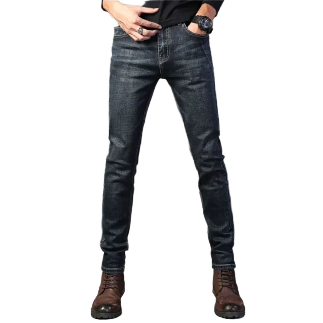 Heren Slim Traveler Jeans Met Flexibele Pasvorm 0