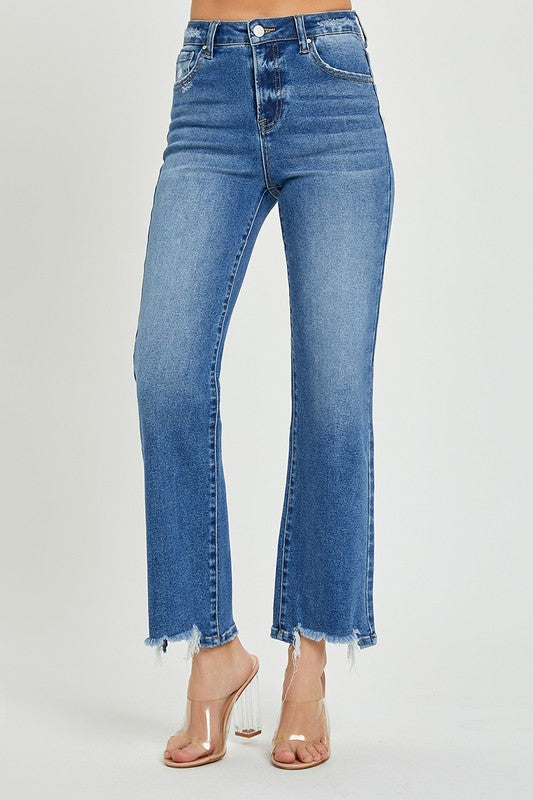 Heren Spijkerbroek Hoge Taille Rechte Denim 1