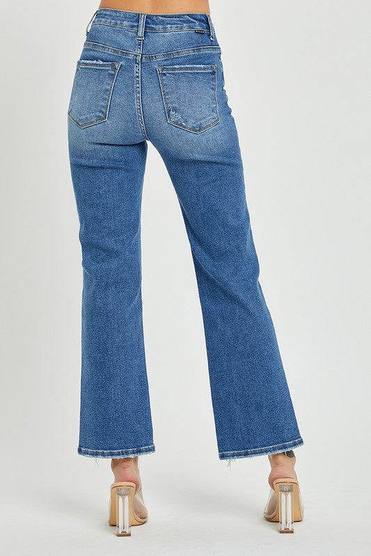 Heren Spijkerbroek Hoge Taille Rechte Denim 4