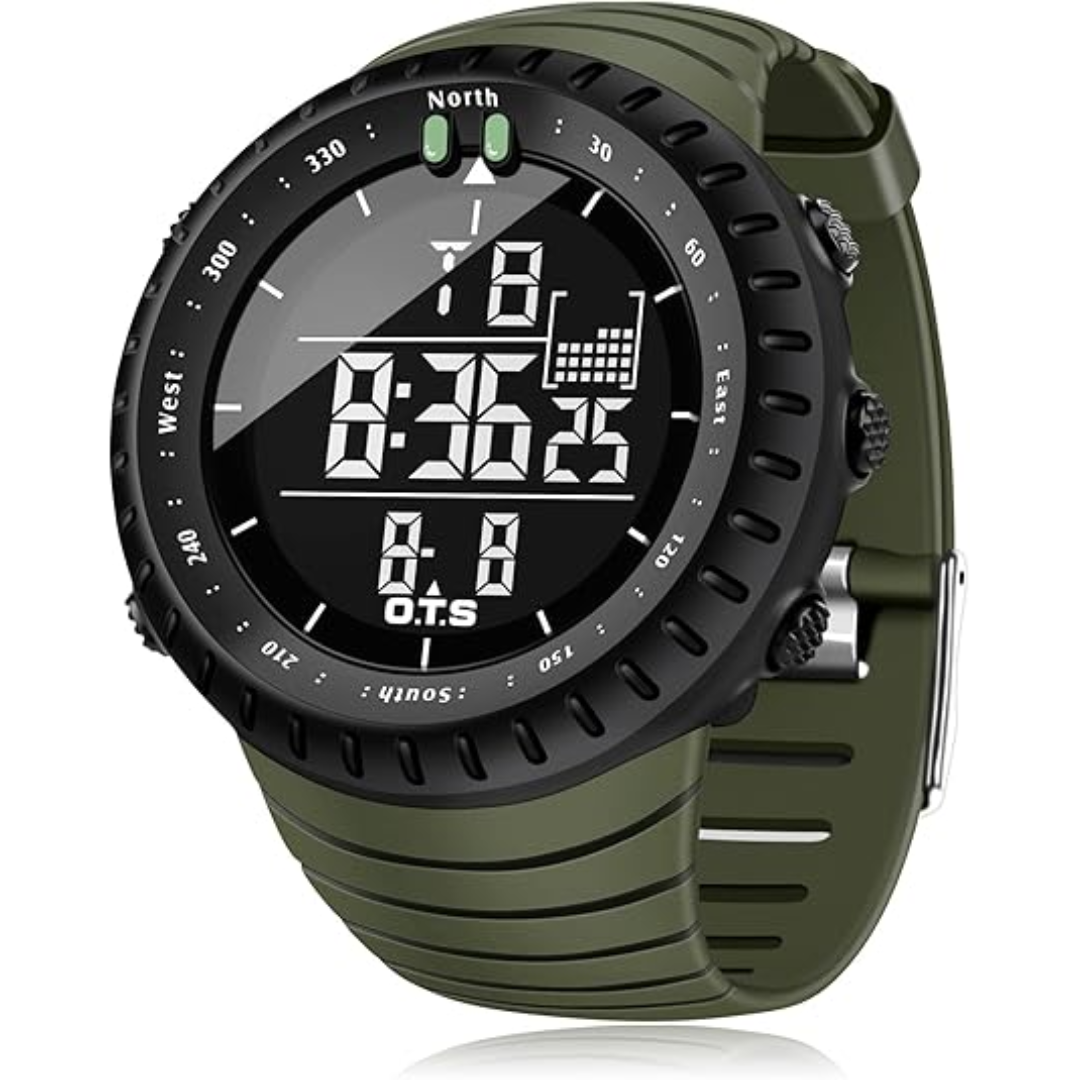 Heren Sporthorloge Digitale Tactisch Waterdicht met Stopwatch en LED Verlichting 6