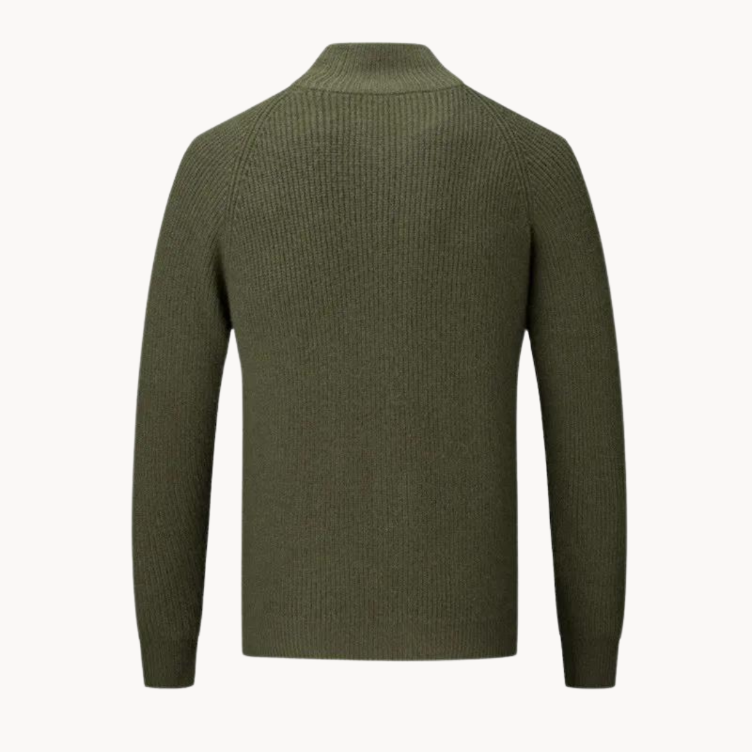 Heren Sweater Met Volledige Ritssluiting En Opstaande Kraag 4