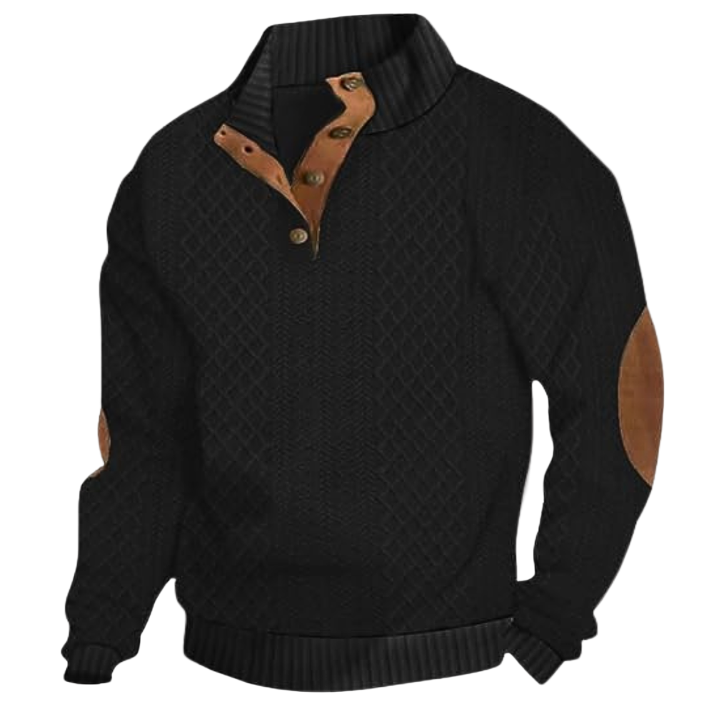 Heren Sweater met Kraveknappers Trendy 0