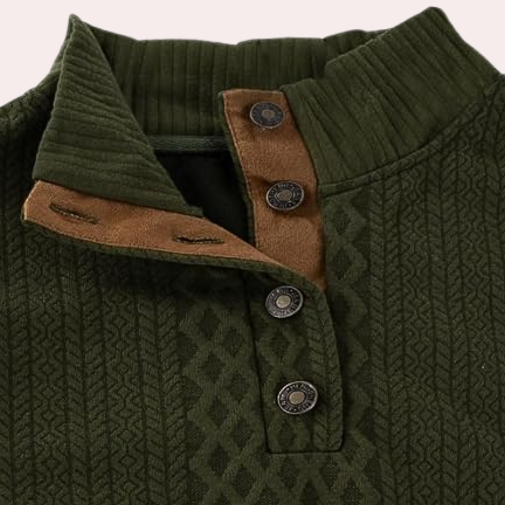 Heren Sweater met Kraveknappers Trendy 7