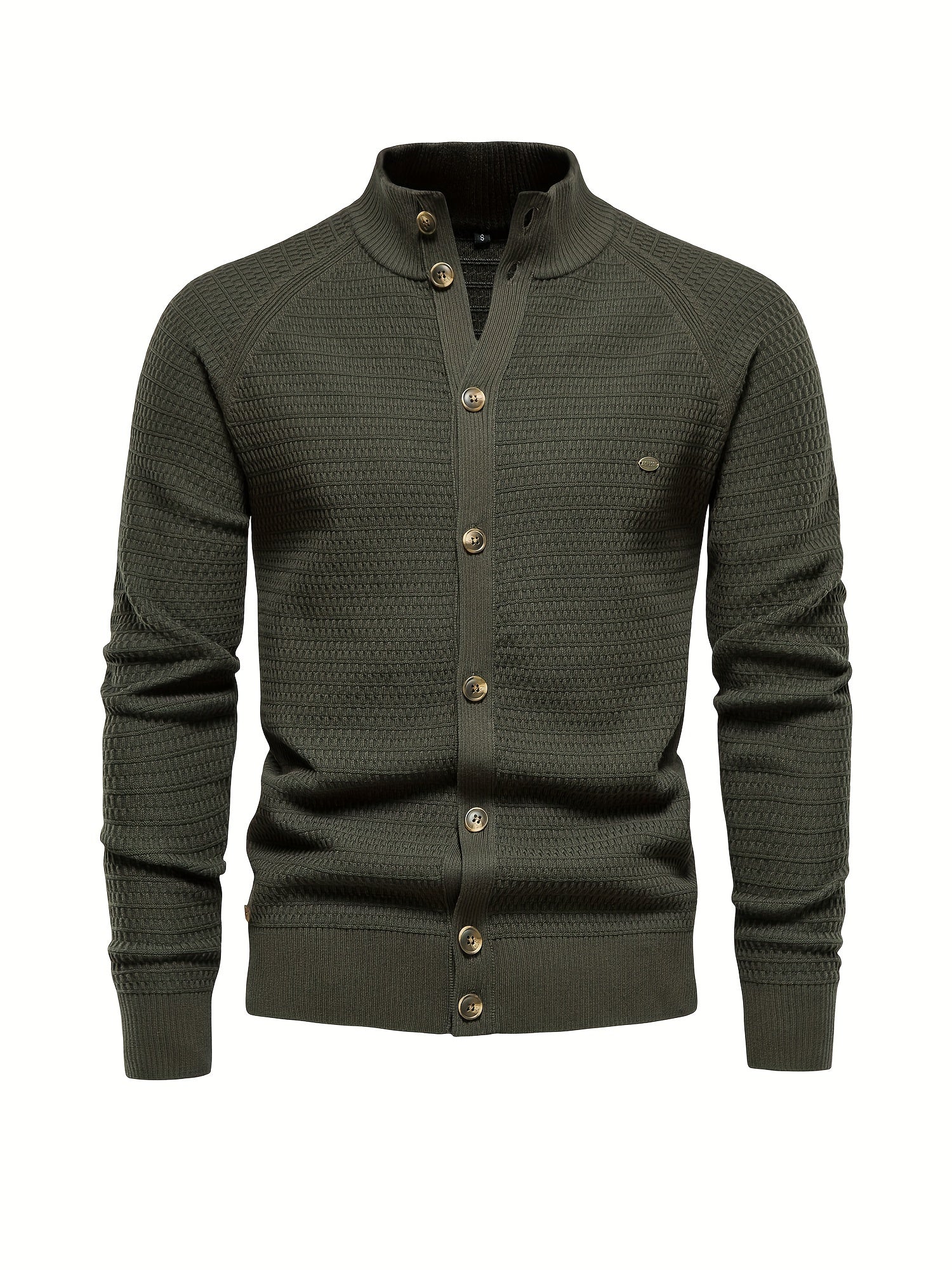 Heren Sweater met Opstaande Kraag en Knoopsluiting 6