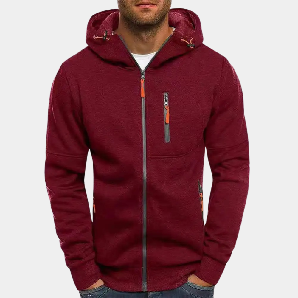 Heren Sweater met Rits en Capuchon 9