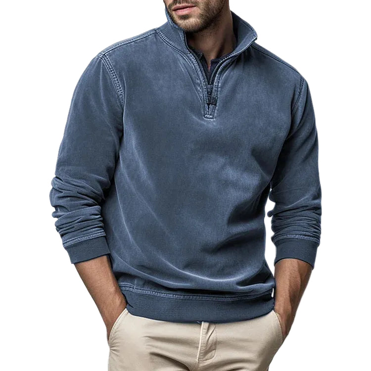 Heren Sweatshirt Vintage Stijl voor Casual Comfort 0