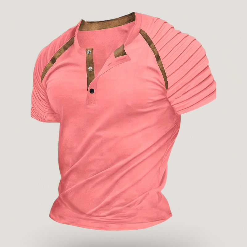 Heren T-Shirt Casual Gestreept Polyester voor Zomeruitjes 3