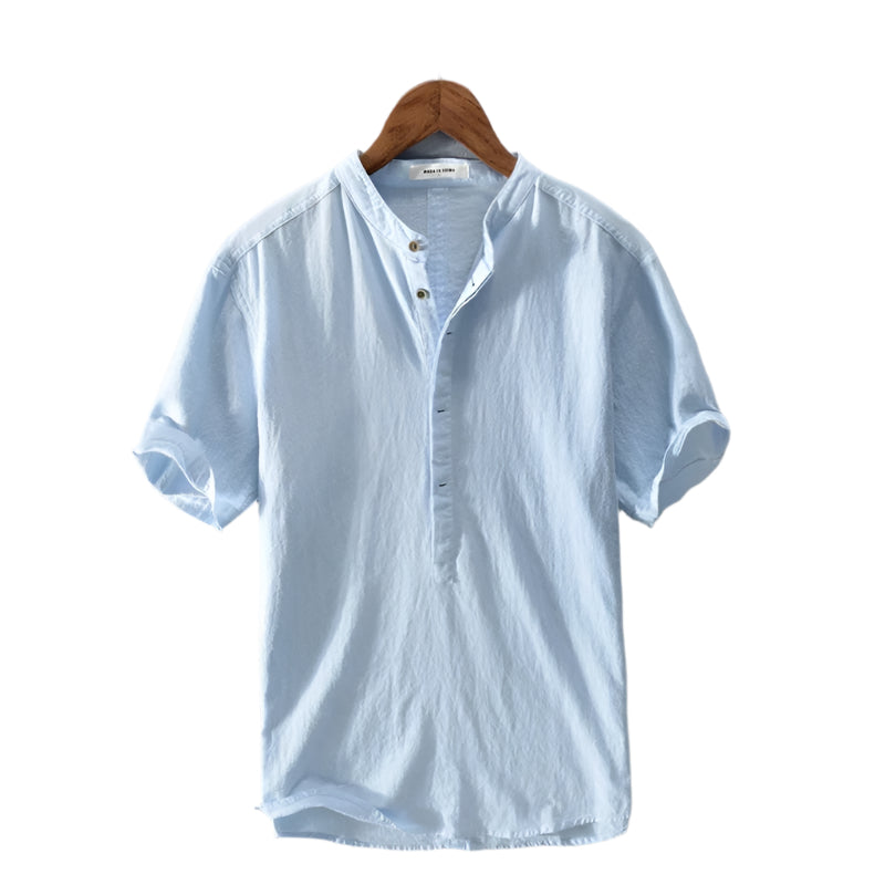 Heren T-shirt Casual Katoen en Linnen Moderne Snit 0