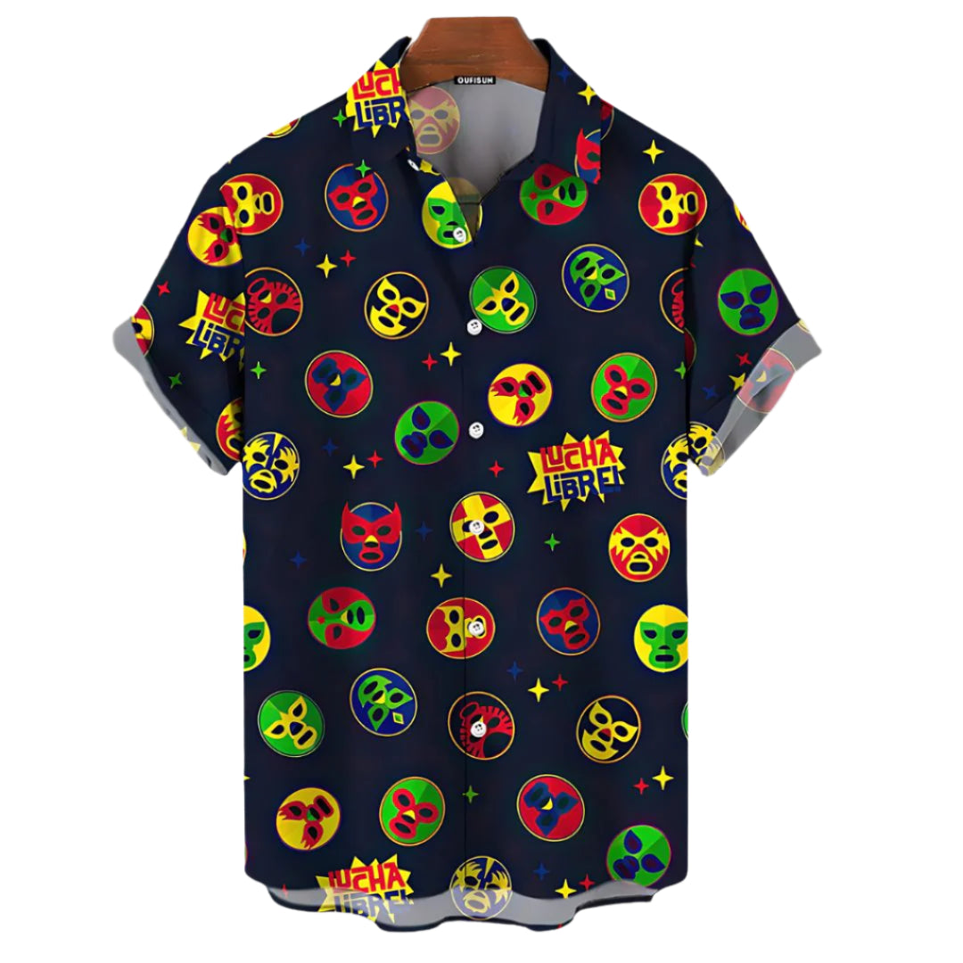 Heren T-shirt Lucha Power Casual Premium Stof 0