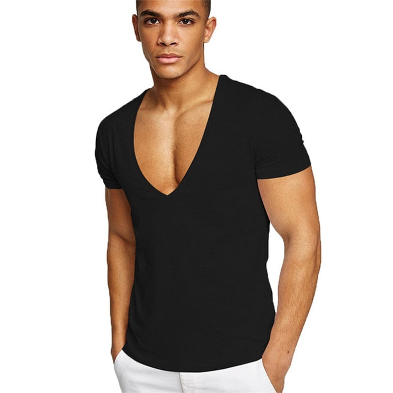Heren T-shirt V-hals Casual Stijl 0