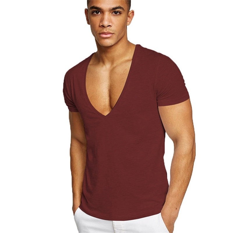 Heren T-shirt V-hals Casual Stijl 2