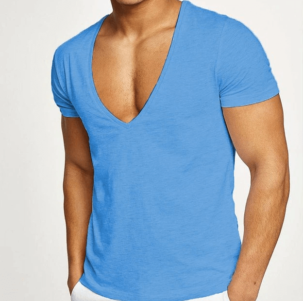 Heren T-shirt V-hals Casual Stijl 8