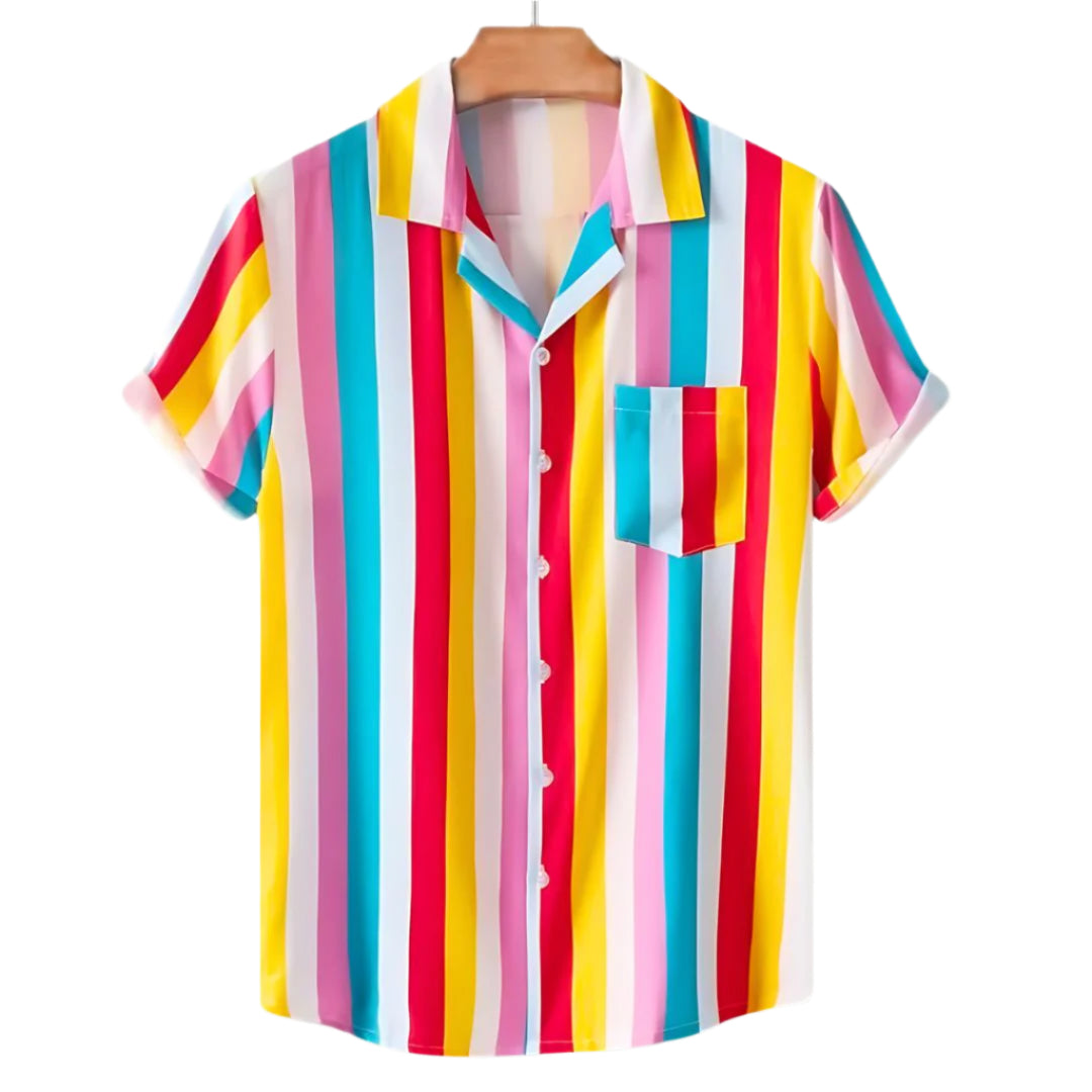 Heren T Shirt Gestreept Casual Katoen Ademend 0