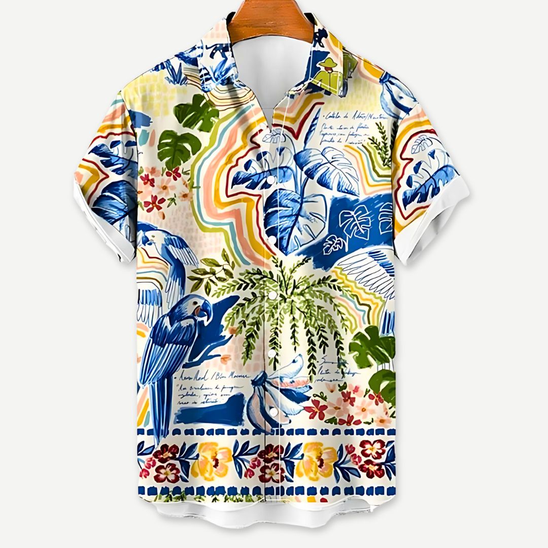 Heren T Shirt Luchtig Ademend Materiaal Met Vibrante Prints 2