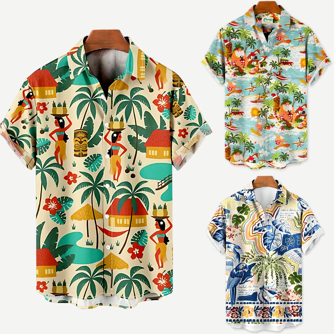 Heren T Shirt Luchtig Ademend Materiaal Met Vibrante Prints 3