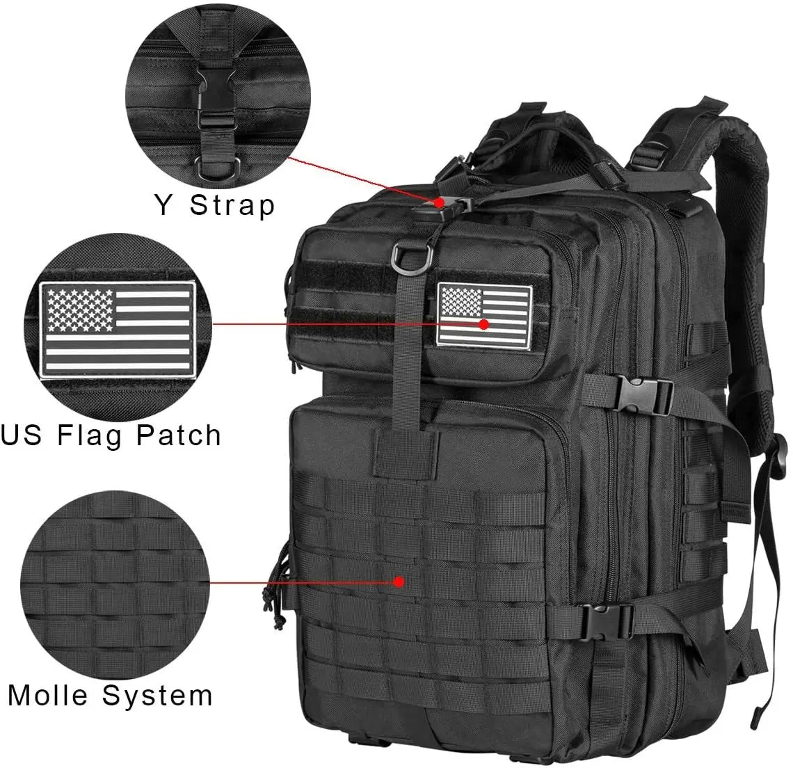 Heren Tactische Rugzak 50L Outdoor Stijl 1