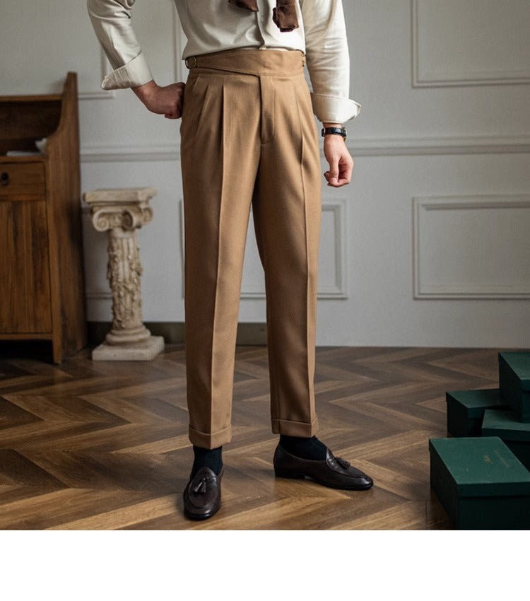 Heren Tailored Broek Flat Front Rechte Pijp 2