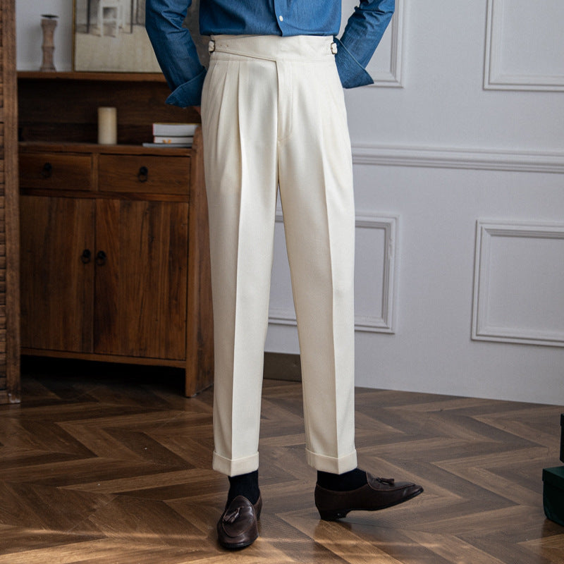 Heren Tailored Broek Flat Front Rechte Pijp 3