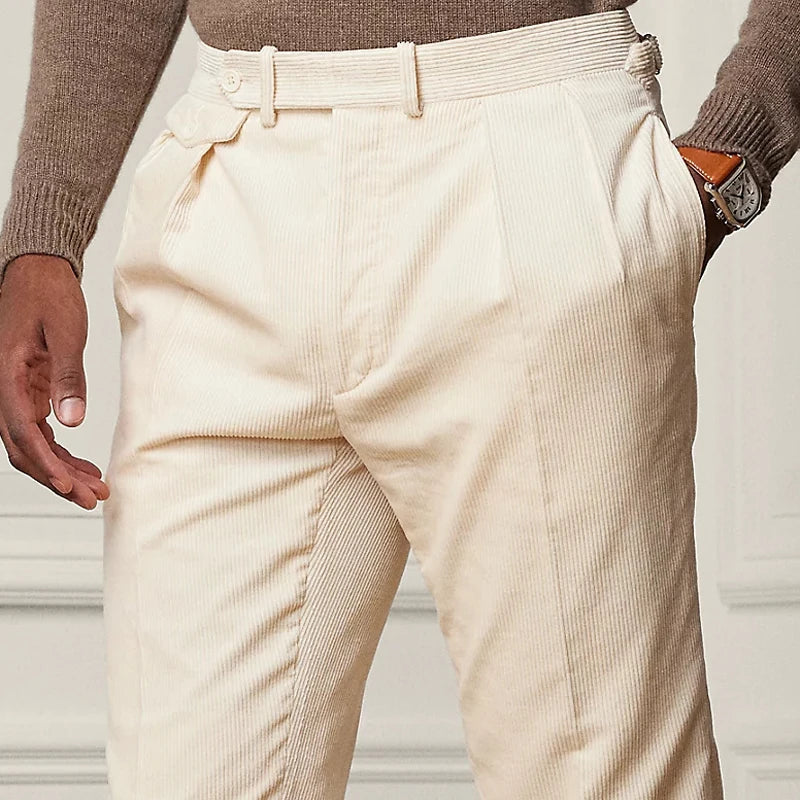 Heren Tailored Broek Wolmix Rechtafstaand 5
