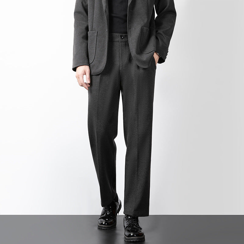 Heren Tailored Broek Wolmix Slim Fit Volledige Lengte 1
