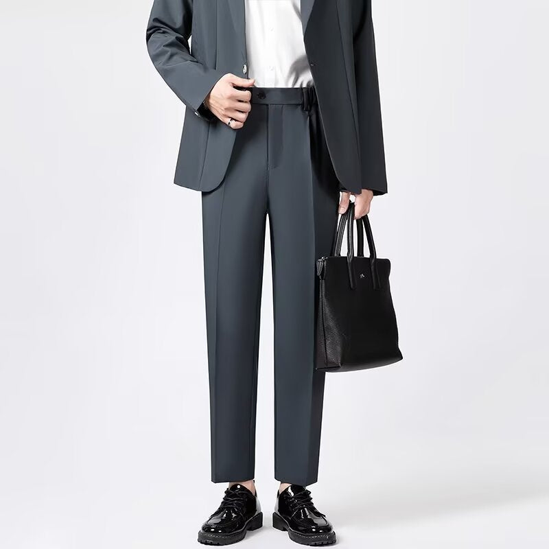 Heren Tailored Trousers Slim Fit Wolmix Enkel Lengte 2