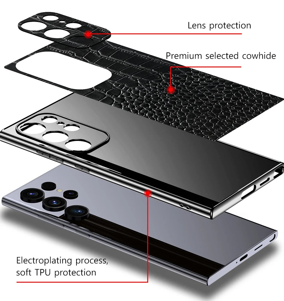 Heren Telefoon Case voor Samsung Galaxy S24 S25 Ultra Luxe Bescherming 5