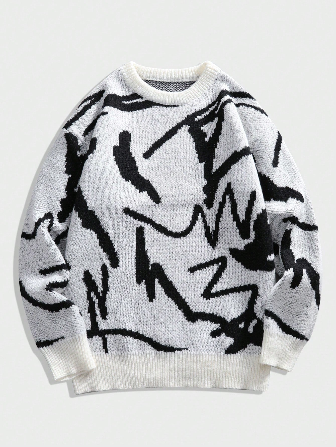 Heren Trui Casual met Grafisch Patroon 11
