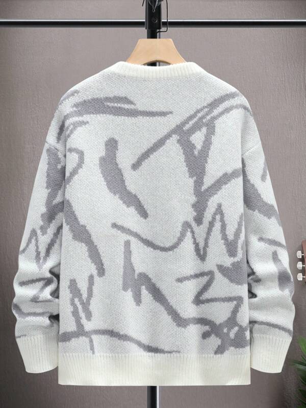 Heren Trui Casual met Grafisch Patroon 2