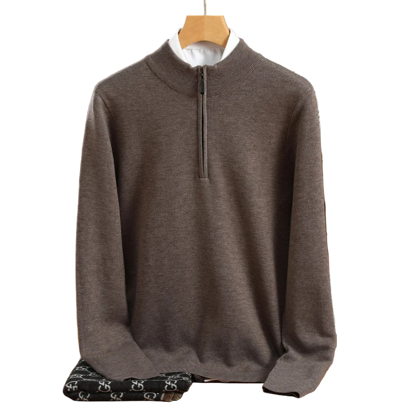Heren Trui Halflange Kraag Casual Merino Wol Pullover 0