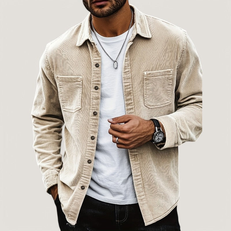 Heren Vest Casual Velours Côtelé Regular Fit 2