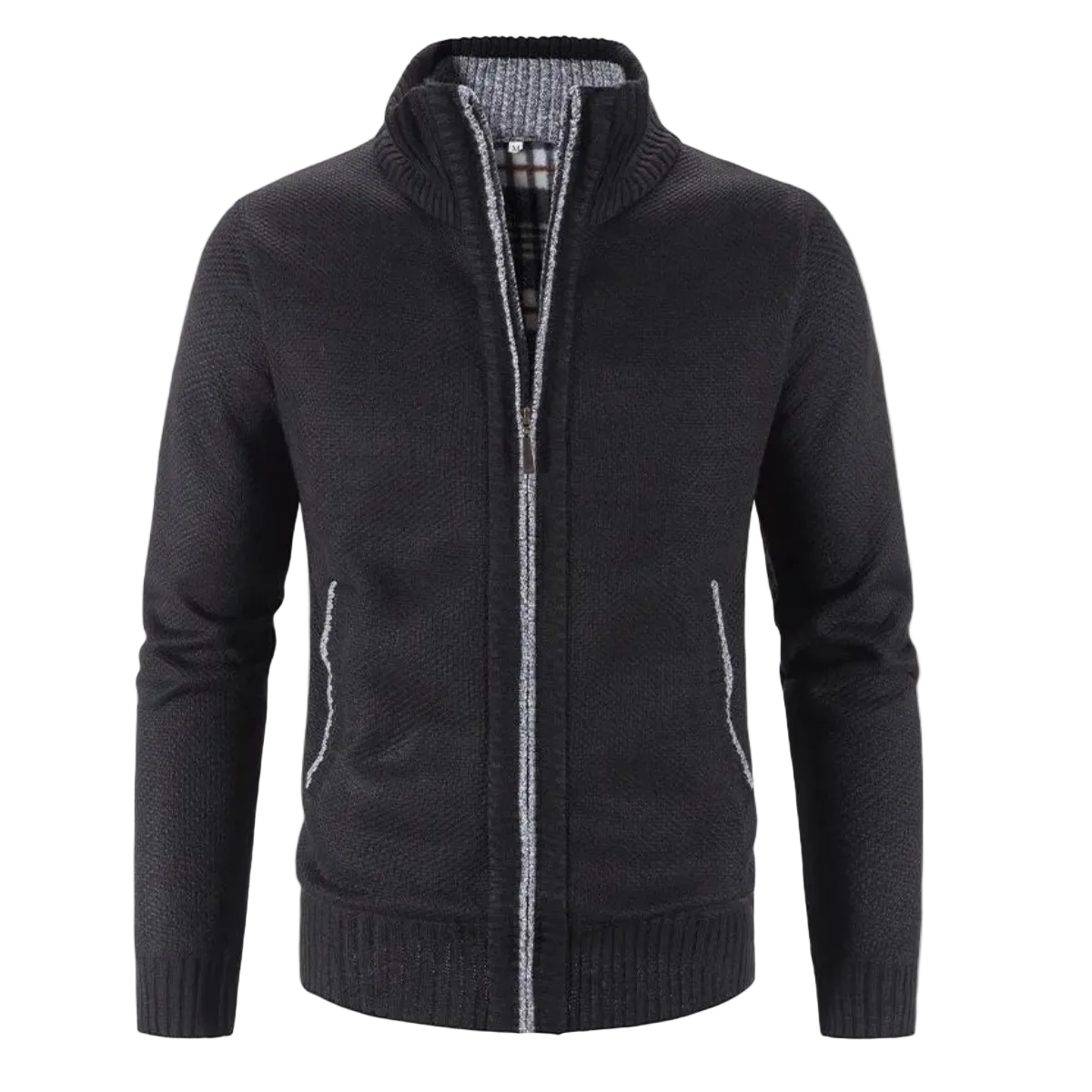 Heren Vest Gebreid met Ritssluiting 0