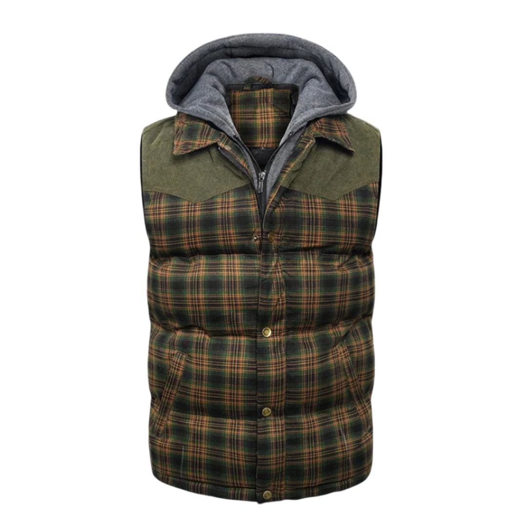 Heren Vest Hooded Katoen Polyester Lichtgewicht Met Zakken 0