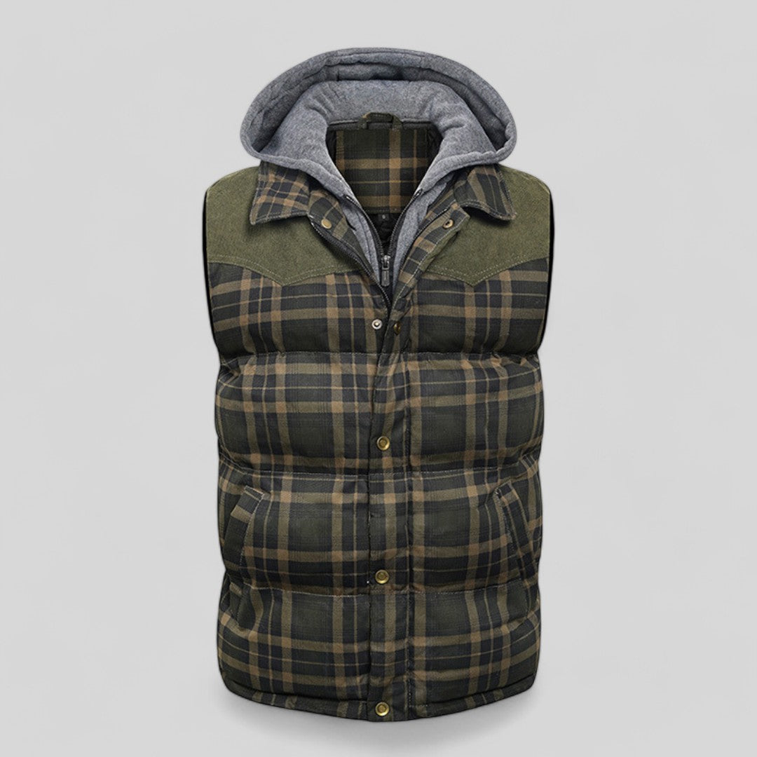Heren Vest Hooded Katoen Polyester Lichtgewicht Met Zakken 1