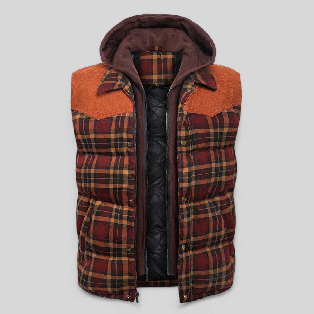 Heren Vest Hooded Katoen Polyester Lichtgewicht Met Zakken 2