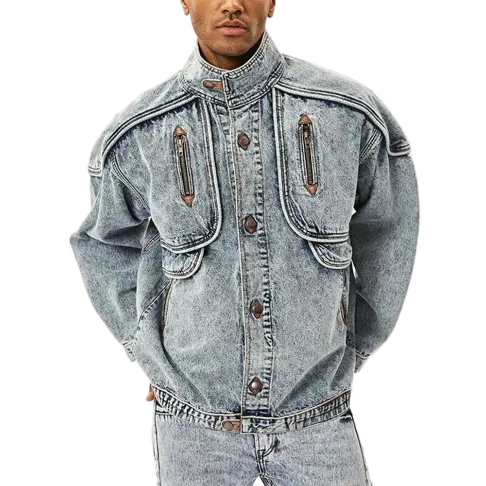 Heren Vintage Denim Jacket 0