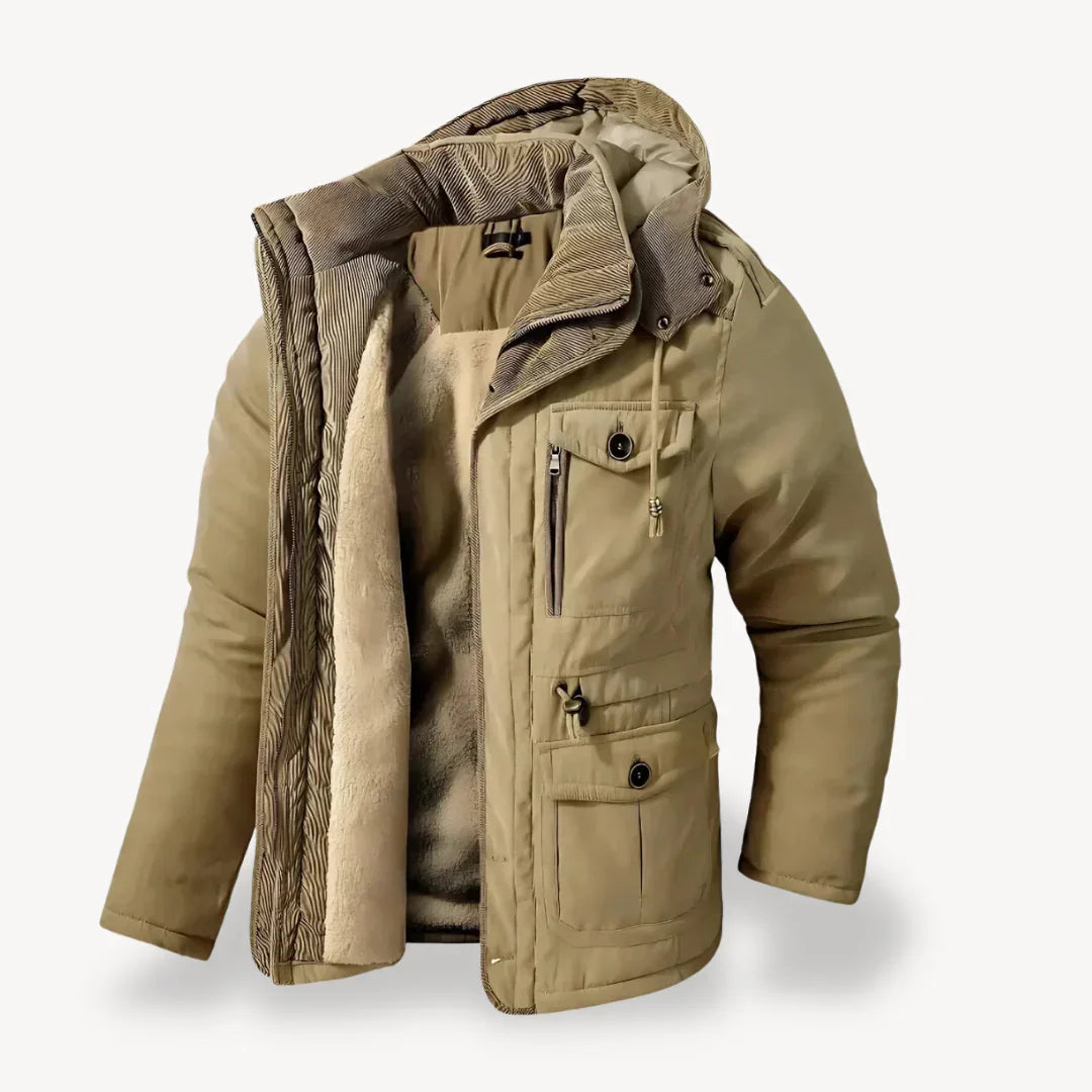 Heren Winterparka Waterdicht Met Bontvoering 4